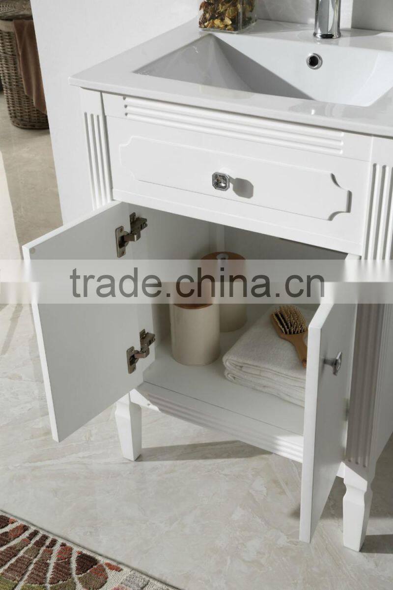 pure white bathroom cabinet with phoenix stone countertop