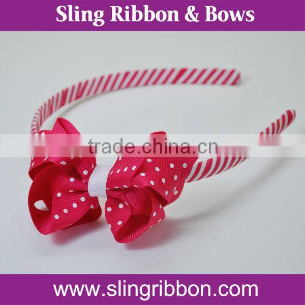 High Quality Orange Grosgrain Ribbon Headband CS-1010