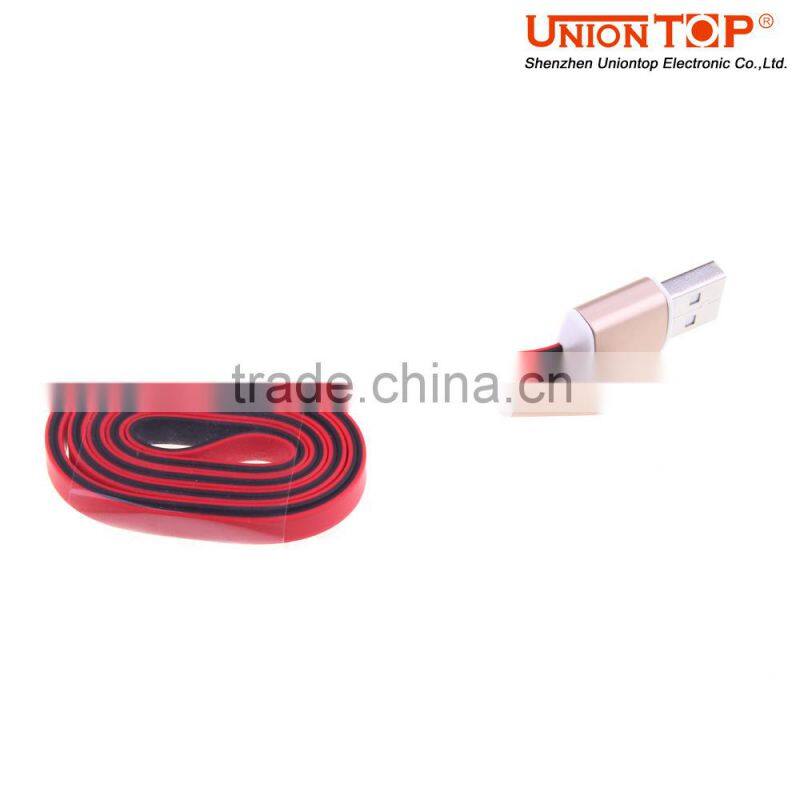 high quality noodle flat android usb cable for Samsung/Huawei/HTC/Xiaomi