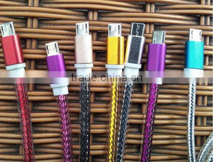 Tangle Free Flat Micro USB Charging Cord For Android Phones Charger Cable Fish Scale Shape USB Cable