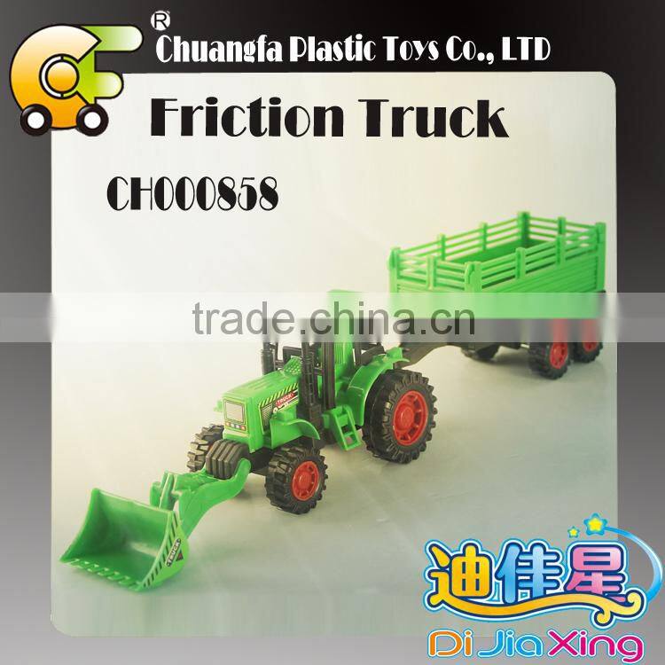 2015 good quality plastic friction farm tractor toys for kid
