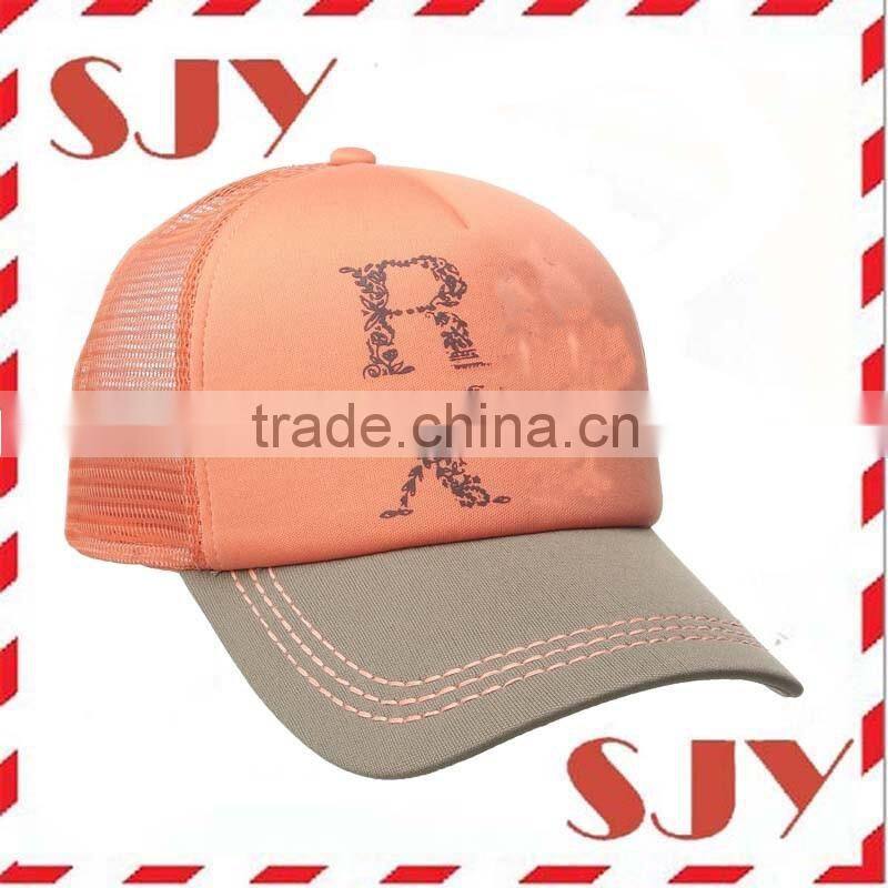 Promotional low profile 100 polyester trucker cap
