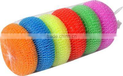 plastic mesh scourer ball,kitchen cleaning plastic pot scrubber