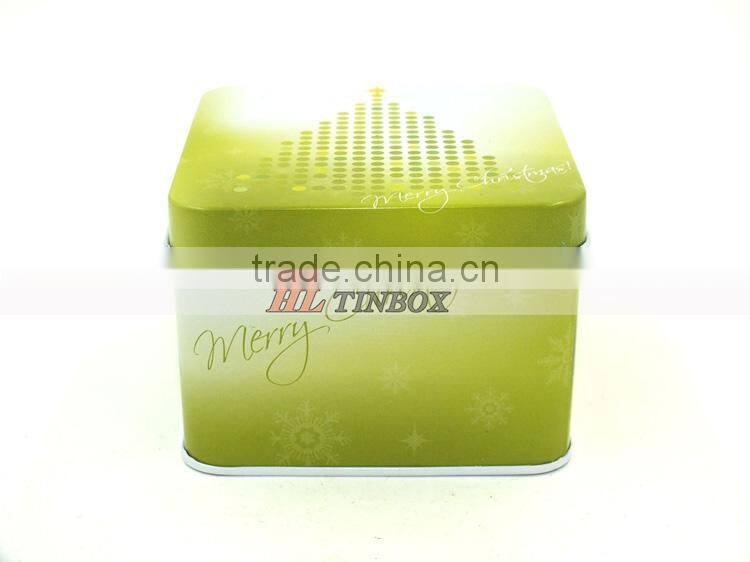 Christmas Square Candy Gift Tin Cans