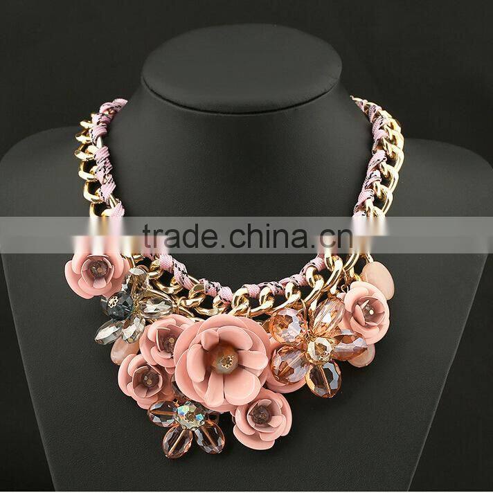 Flower necklace costume jewellry wholesale rajasthani jewellery