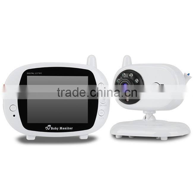 Baby Monitoring 3.5 Inch 2.4g Digital RF modulation LCD Screen Baby monitor with Night Vision