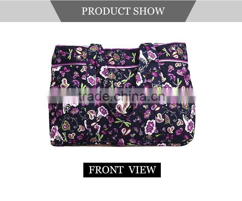 2016 Hot cotton quilted high quality fabric floral fashion fancy hipster designer ladies shoulder bag