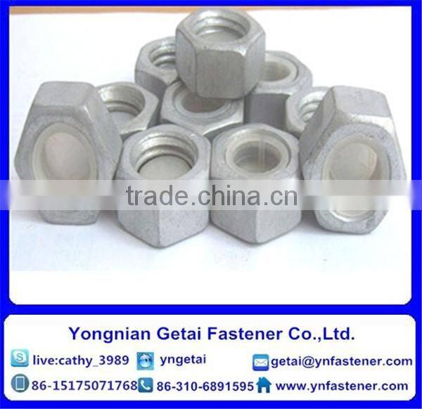 anti theft nuts/theftproof nuts hot dip galvanizing
