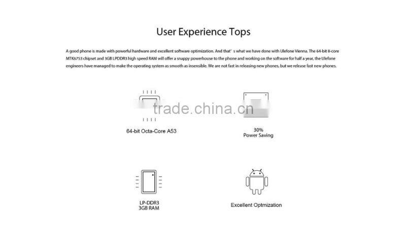 Pre-sell Ulefone Vienna 5.5inch smart phone Fingerprint ID Corning Gorilla Glass Screen