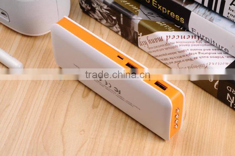 Free sample & logo built-in portable High capacity 15000mah power bank