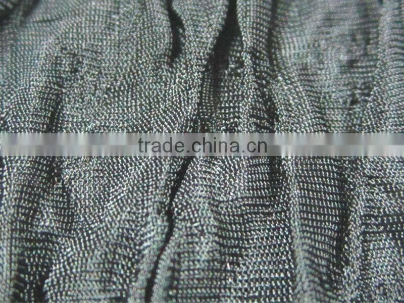 Polyester spandex two layer jacquard knitting fabric