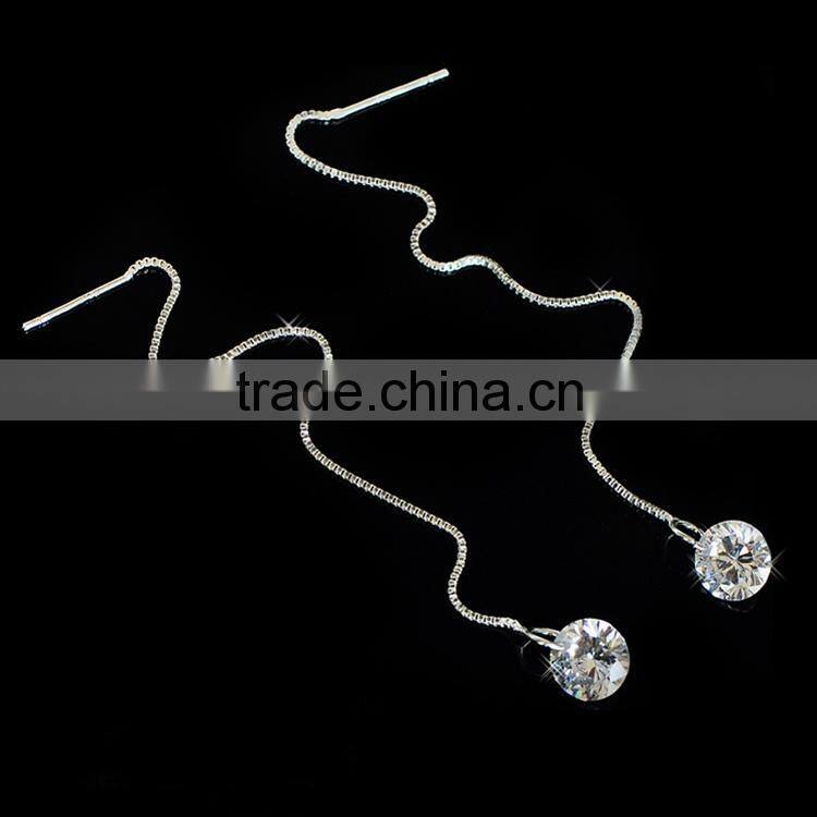 Big imitation diamond fashion earring jewellery long cartilage earrings fashionable imitation jewelry for women daily wear