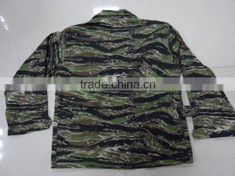 OEM 35% cotton 65%polyester twill afghan army dress grey camouflage jungle camouflage BDU clothing