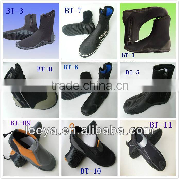 Rubber sole diving boots durable neoprene shoes