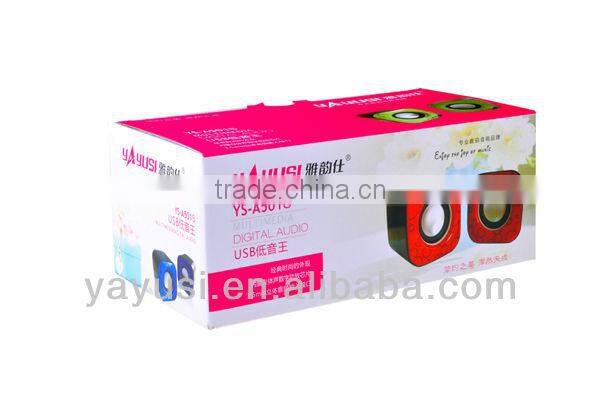 Passive type computer audio speaker With Passive Vibration ,speaker box