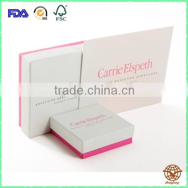 Luxury Custom Printed Matte Jewelry box with carrier bag , Hot selling Jewelry Box