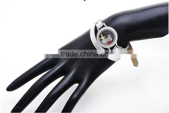 2016 Hot Sale Infinity Cheap Custom Diy Jewelry Locket Leather Bracelet