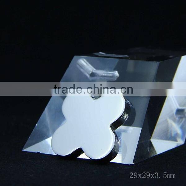 Fashion Flower Metal pendant with diamond for ladies