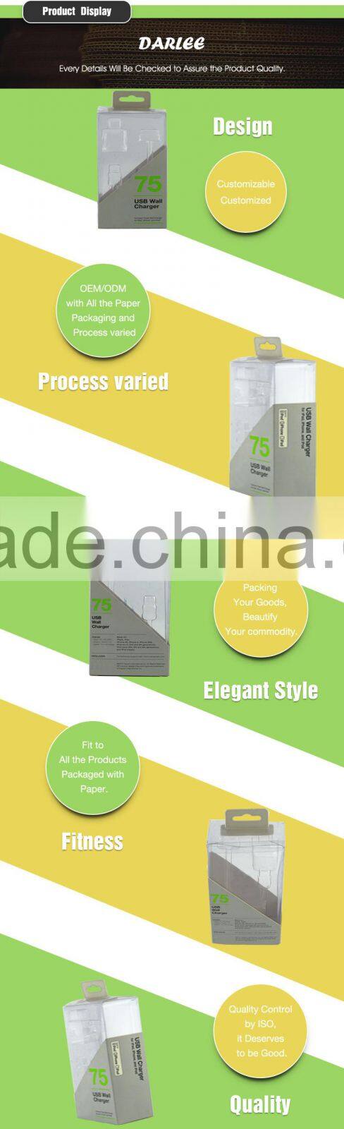 packaging box for usb wall charger with hang