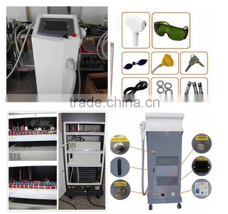 2016 high power effective laser 808nm hair removal machine laser removal