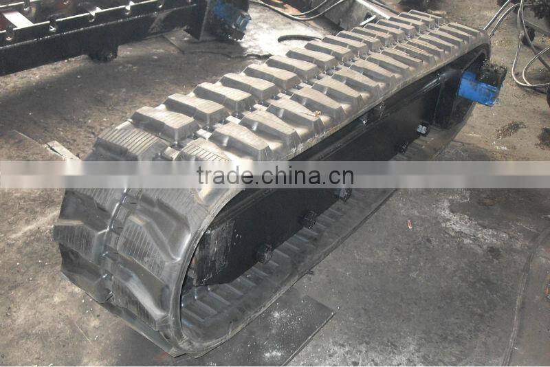 0.5Ton to 120Ton Rubber crawler tracked chassis / steel crawler track for drilling rig and excavator