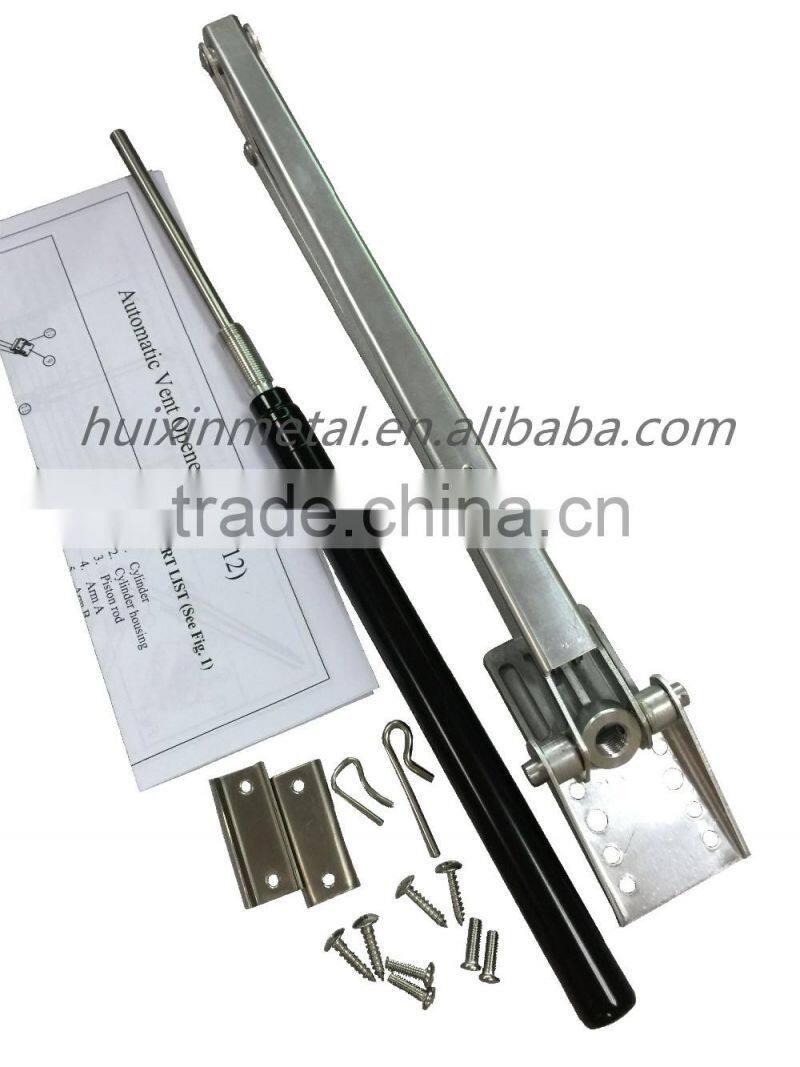 Solar heat sensitive temperature control automatic greenhouse windows opener with single spring