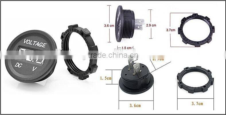 Automobile Motorcycle DC 12V/ 24V LED Digital Car Voltmeter
