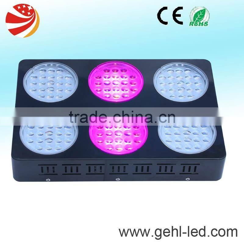 Double lens 90 degree optic petentrator induction light grow