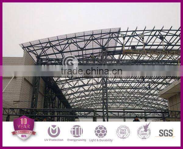 Polycarbonate Panel / Polycarbonate Hollow Sheet Good Choice for Roofing Energy Saving