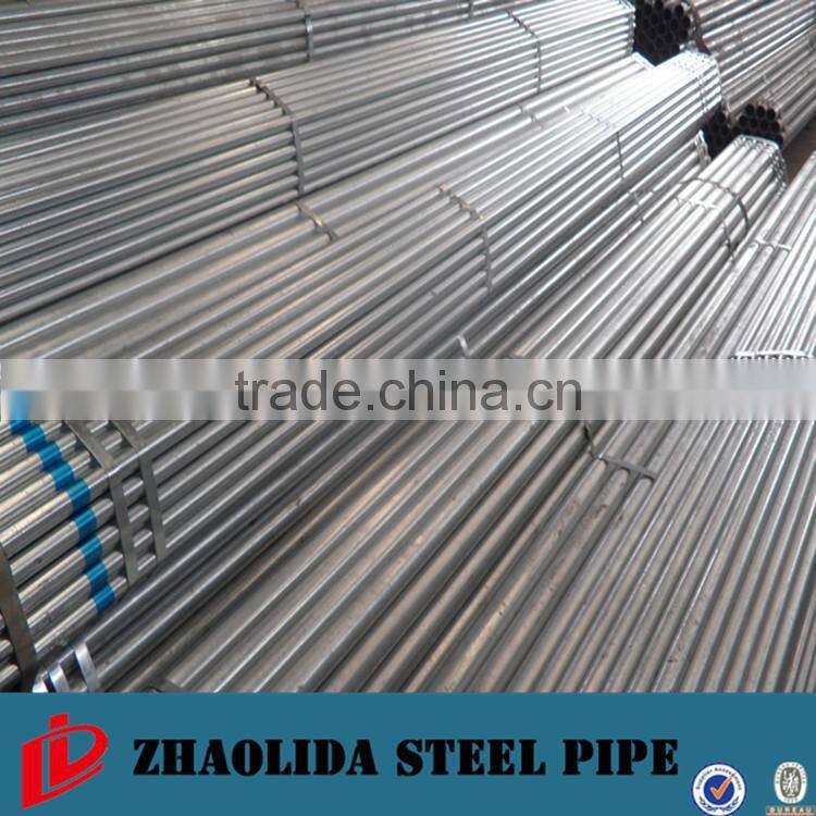 GI Hot Dipped Galvanized Steel Pipe/ERW Tube With Plain End
