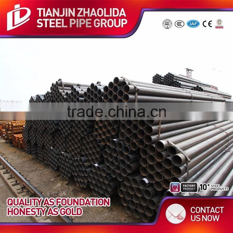 Factory Direct Sale Price scaffolding carbon black welded steel pipe/tube tianjin machinery