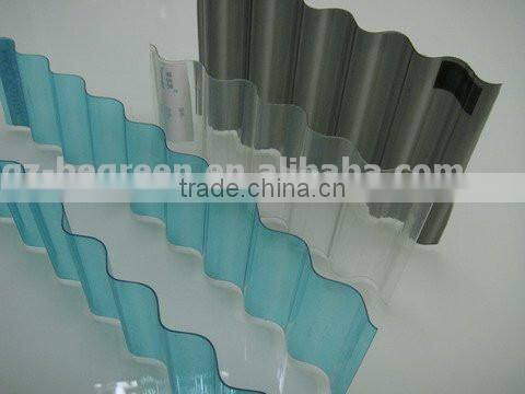 Colorful PC roofing tiles, transparent corrugated sheet,polycarbonate roof tile plastic roof