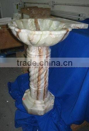 Custome made ONYX PEDESTALS SINKS AND BASINS