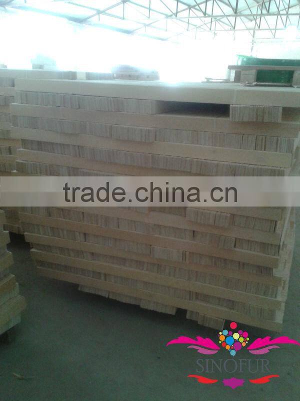 Various raw material wood slat bed frame