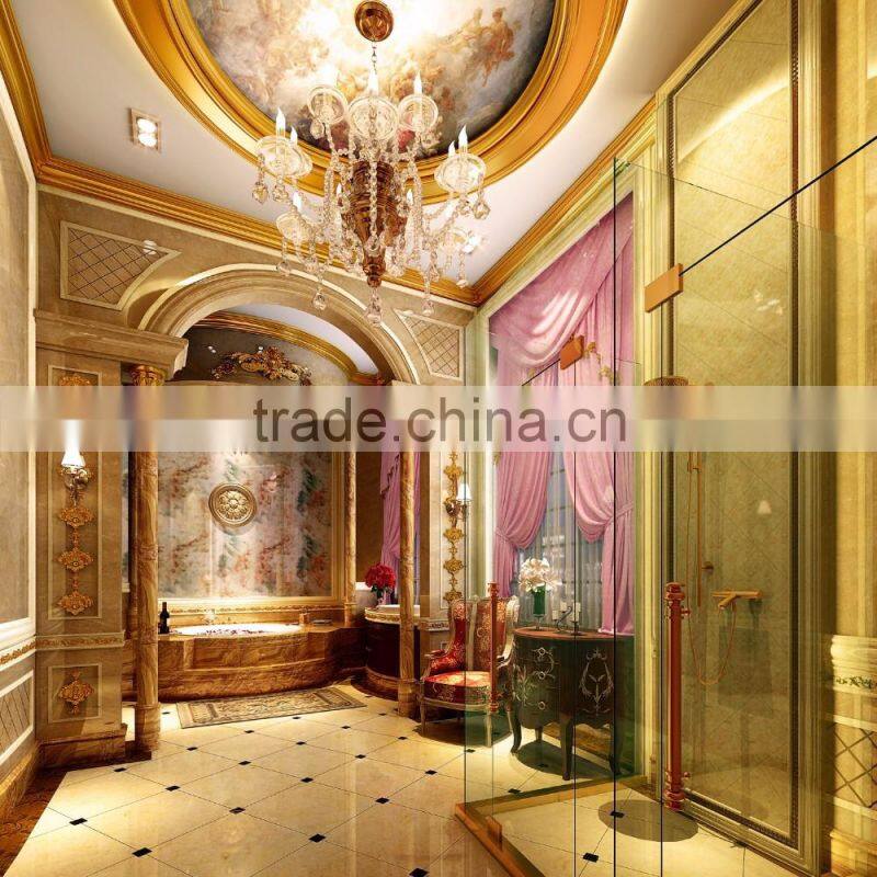 3D Interior Rendering Service For Luxurious Rococo Style Residential Villa With All Material