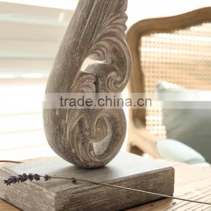 Classic provincial decorative table lamp, vine flower design resin table lamp