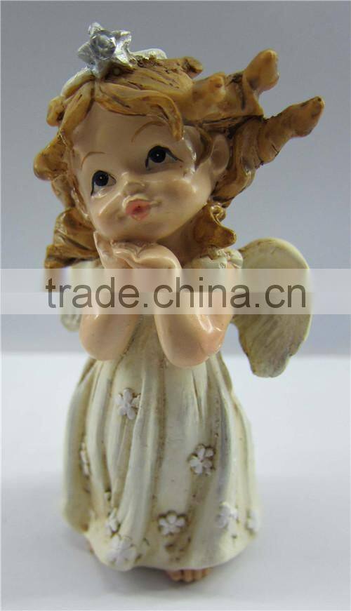 Resin small young girl figurine