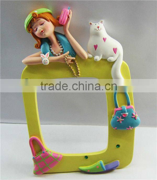 Modern fashional funny resin photo frame