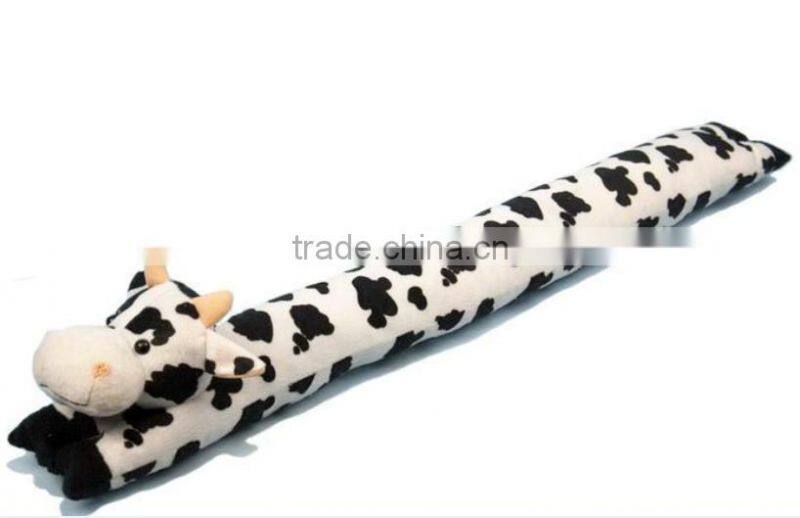 Store More Cute Design Animal Shape Plush Cow Cotton Strip Door Stop