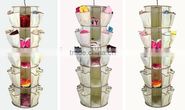 Multipocket hanging container Smart Carousel Organizer