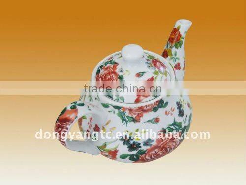 Porcelain color decal teapots