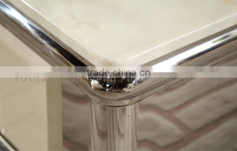 Good price stainless steel mobile black marble tv stand