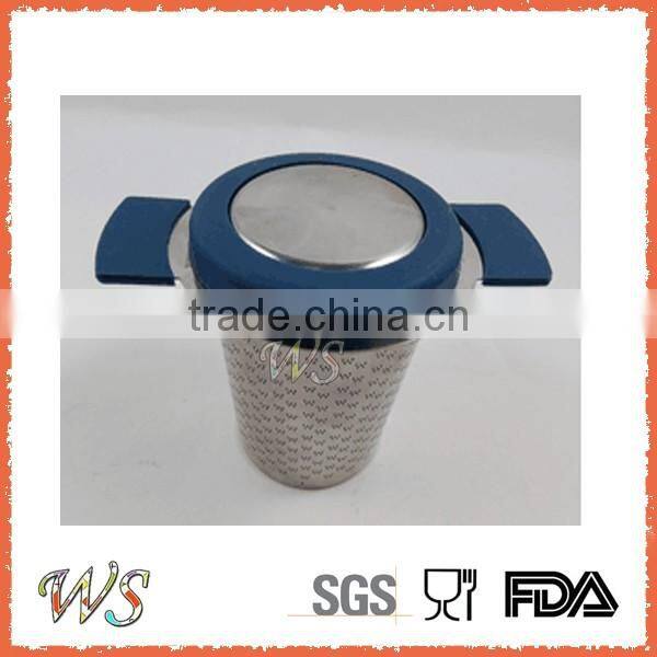 WS-IF004 Stainless steel tea infuser with silicone handle/Tea cup