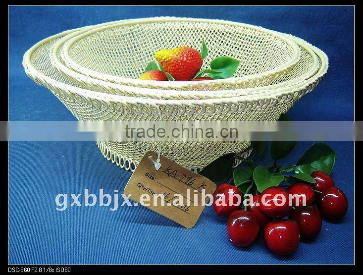 White wire home storage retail display baskets