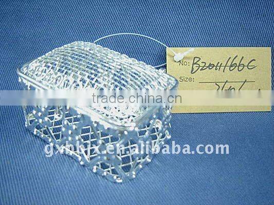 Rectangle silver wire love sweet gift box
