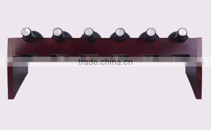 Eco-friendly wood oak hanging wine glass rack for sale