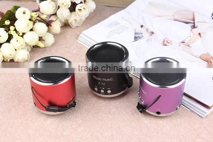 Multi-function portable mini speaker supports FM/ TF Card/ USB/ 3.5mm jack audio device