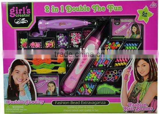 hot sale fashion plastic DIY hair beaders for children