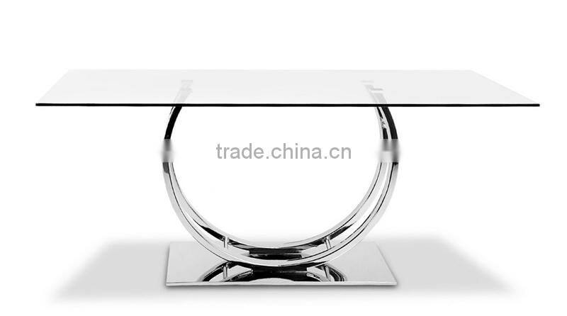 Modern stainless steel coffee table base wholesale chrome metal table legs FF-063