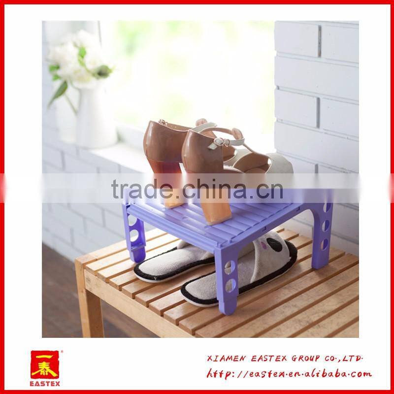 Stacking and anti skid shoe rack